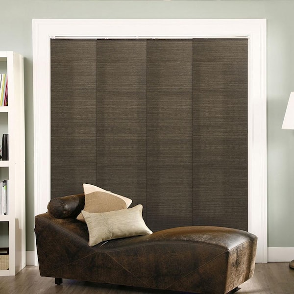 Chicology Panel Track Blinds French Oolong Cordless Light Filtering Adjustable with 22 in Slats Up to 80 in. W x 96 in L
