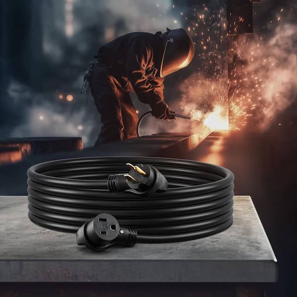50 ft. 6 AWG 50 Amp 250V 12500W, 6-50P to 6-50R Generator Extension Cord with 6AWG Power Cable, Storage Bag, ETL