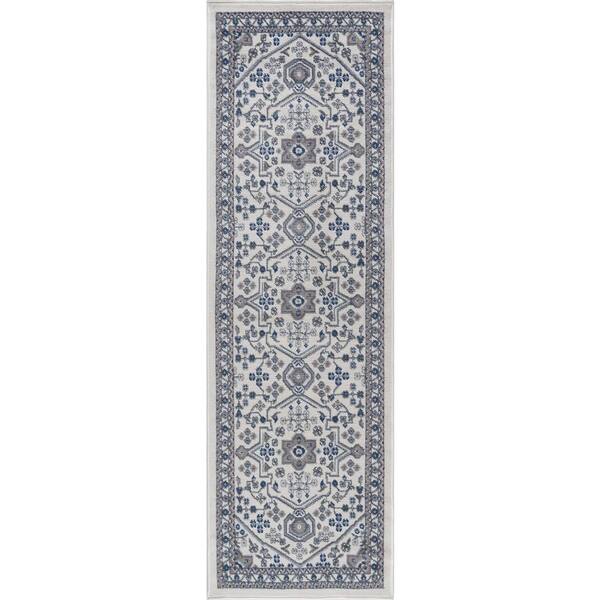 Tayse Rugs Hampton Oriental Gray 5 ft. x 7 ft. Indoor Area Rug HMP4009 5x7  - The Home Depot