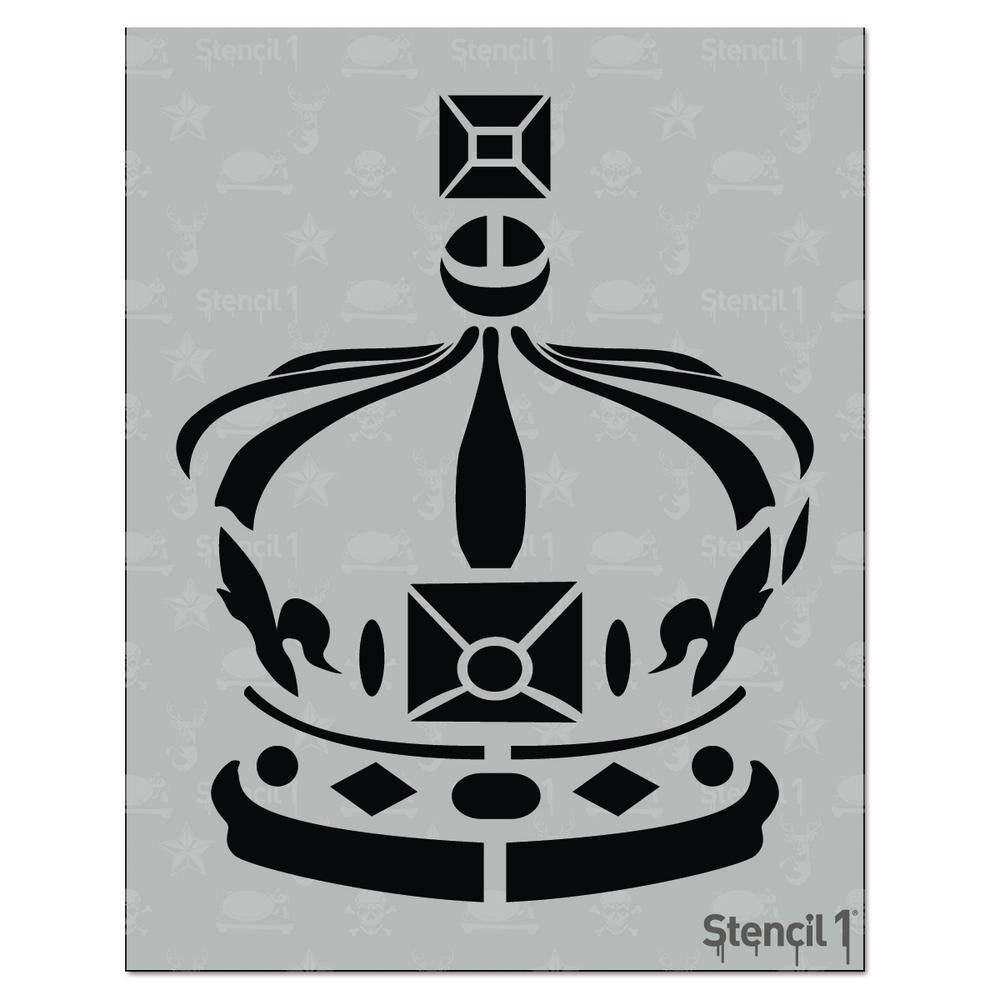 LUXURY Diamond Crown Wall Stencil, Home Decorating Pattern Stencil