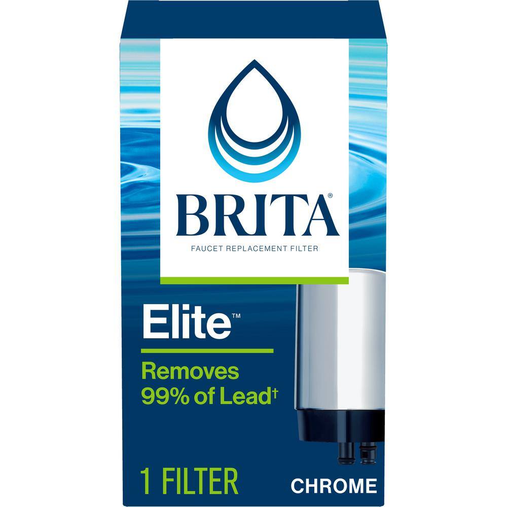Brita Faucet Mount System Replacement Filter  Reduces Lead  Made Without BPA  Chrome  1 Count