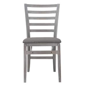 Gray Fabric Seat With Contoured Back Folding Chair (Set of 2)