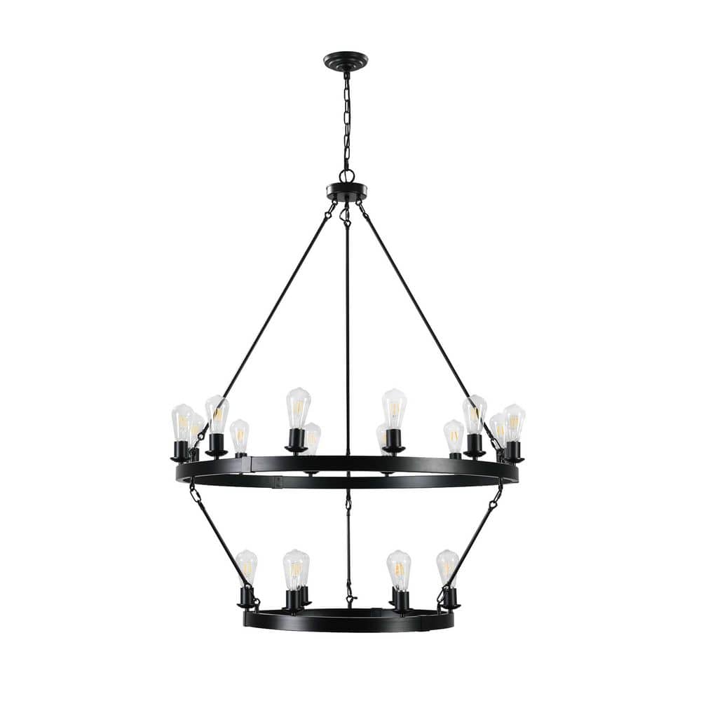 18 Light Black Chandelier for Living Room with no bulbs included price history on PriceWatchPro