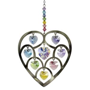 Woodstock Rainbow Makers Collection, Heart of Hearts, 4.5 in. Confetti Crystal Suncatcher HHCO