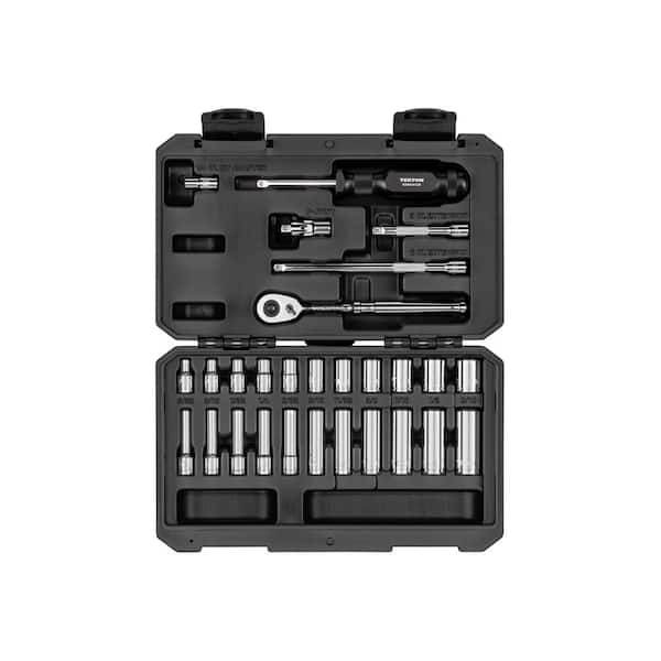 1/4 in. Drive 6-Point Socket and Ratchet Set, 28-Piece (5/32-9/16 in.)