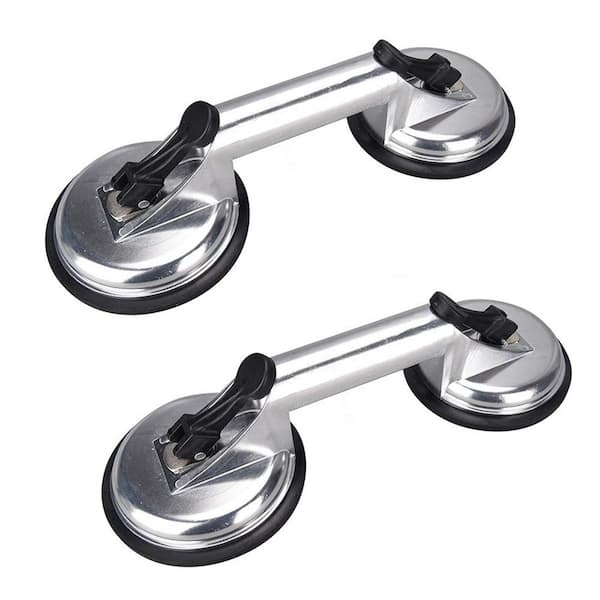 Unbranded 4.7 in. Floor Suction Cups with Aluminum Handle 187 lbs. Load Capacity (2-Pack)