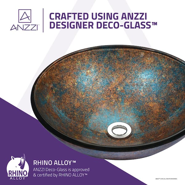 Stellar Series Deco-Glass Vessel Sink in Emerald Burst Stellar Series Deco-Glass Vessel Sink in Emerald Burst