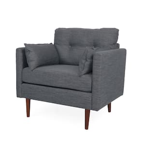 Grouse Charcoal Fabric Tufted Club Chair