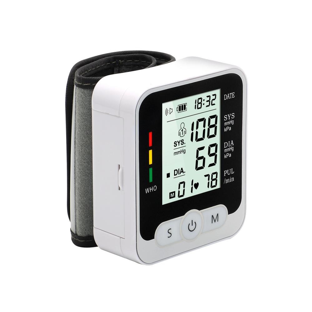 MMIZOO Wrist Blood Pressure Monitor Bp Monitor Large LCD Display Blood  Pressure Machine Adjustable Wrist Cuff 5.31-7.68inch Automatic 99x2 Sets  Memory
