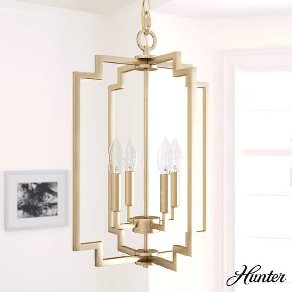 Hunter Zoanne 4-Light Alturas Gold Island Pendant Light