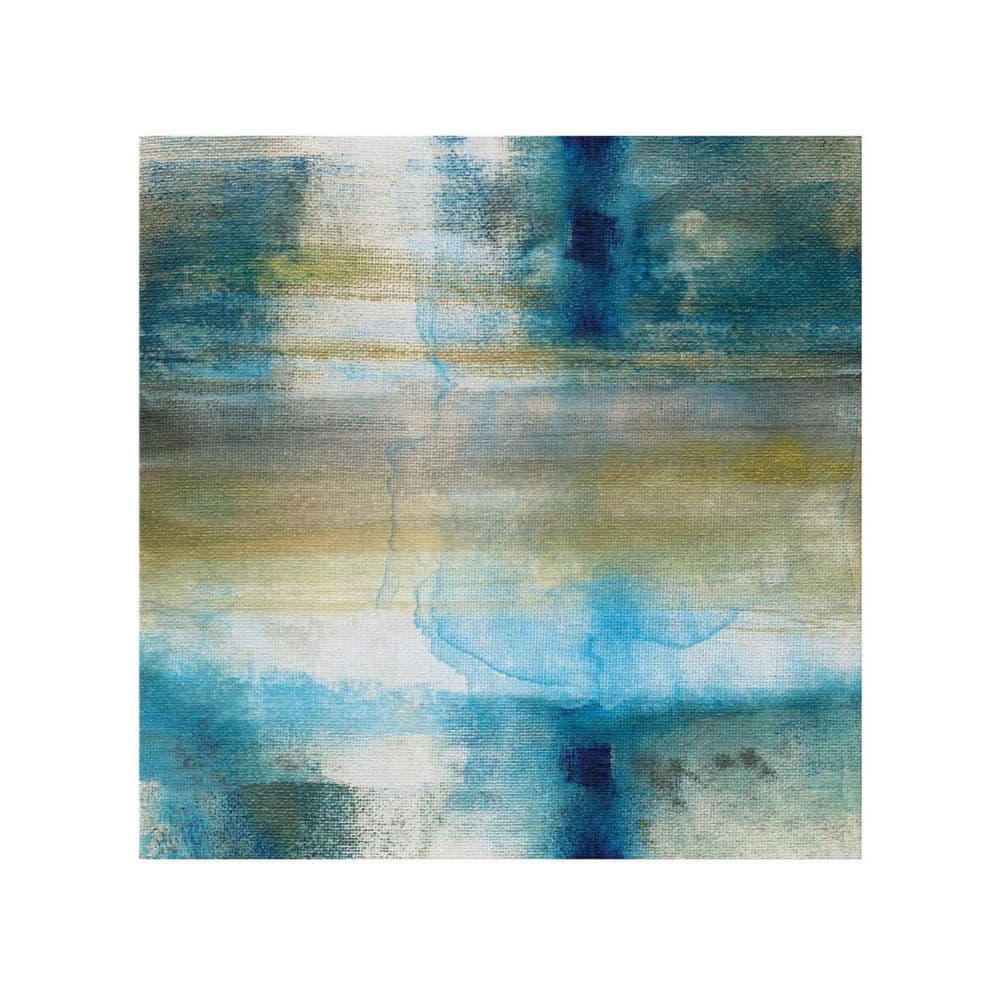 Blue Sand Lake Summer Unframed Canvas Art Print 16 in. x 16 in