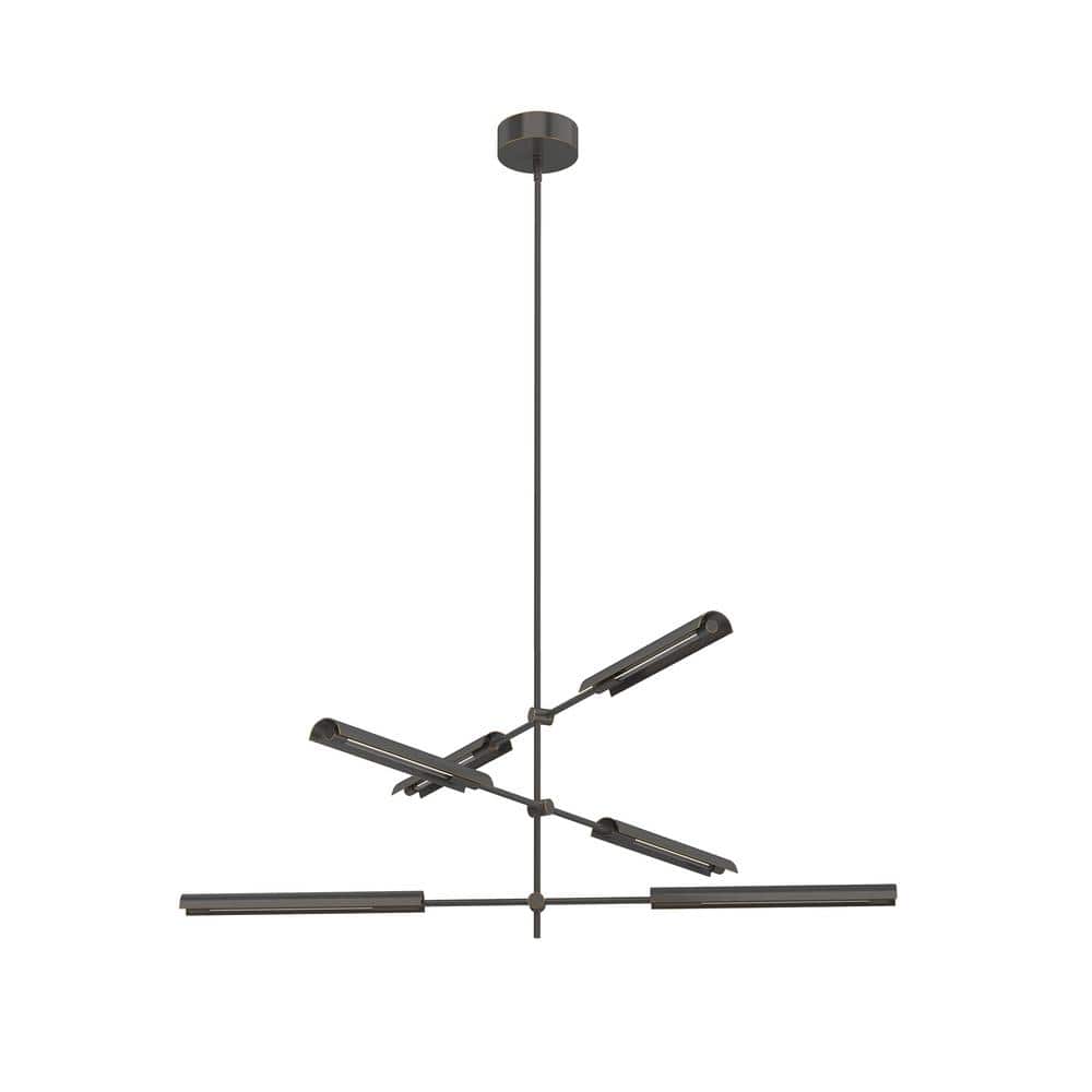Astrid Urban Bronze 41'' LED Sputnik Modern Linear Chandelier