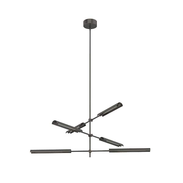 Astrid 6 Head 1 Light 26-Watt Metal Shade/Urban Bronze Integrated LED Pendant Light