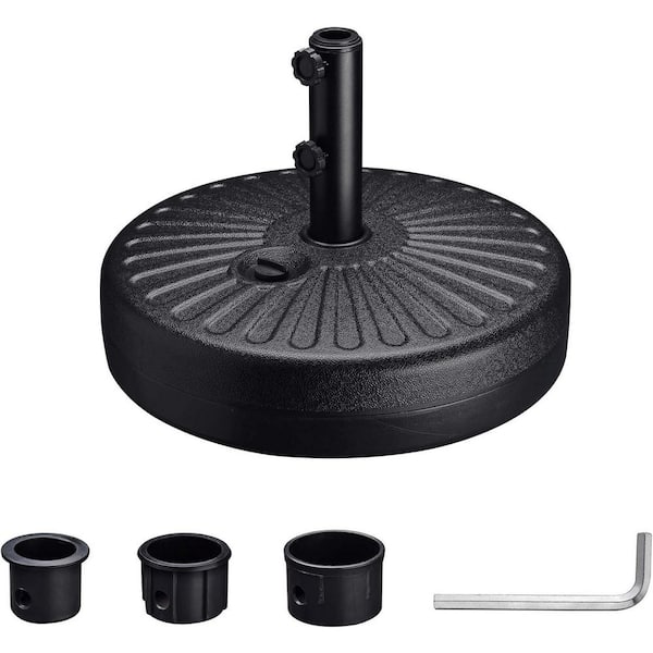 Unbranded 62 lb. Filling Capacity Outdoor Patio Umbrella Base Stand 20 in. (D1 7/8 in.) Black