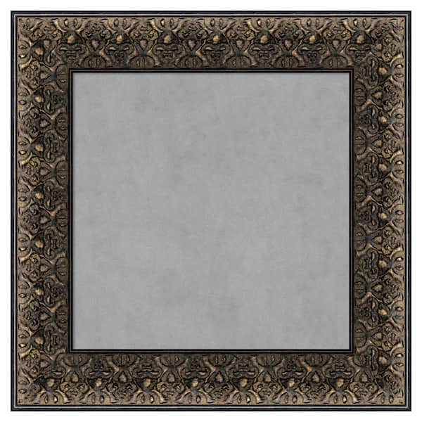 Amanti Art Intaglio Embossed Black 17 in. x 17 in Framed Magnetic Board
