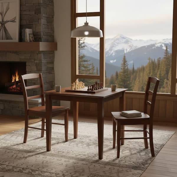 Espresso Solid Wood Dining Table