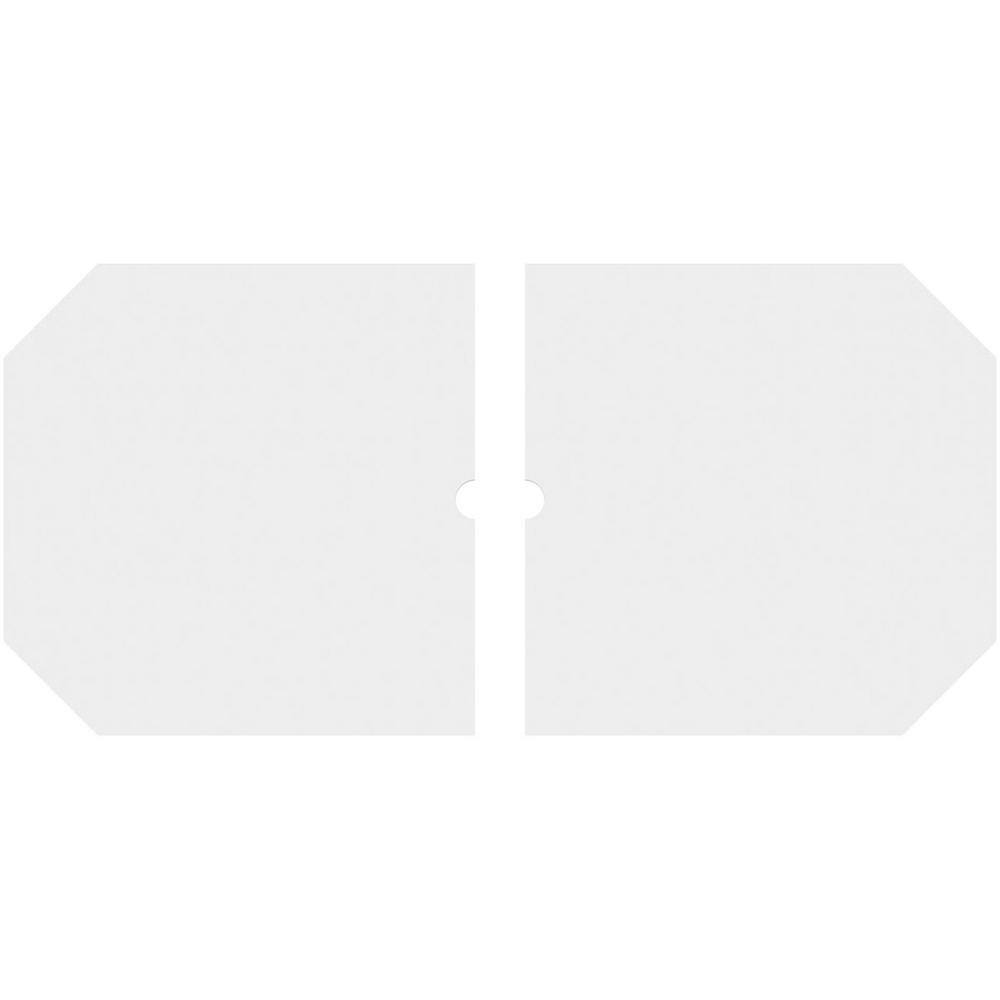 24" x 12" White PVC Contemporary Ceiling Medallion