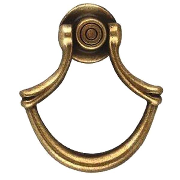 HICKORY HARDWARE 1-5/8 in. x 1-15/16 in. Brown Windsor Antique Furniture Ring Pull