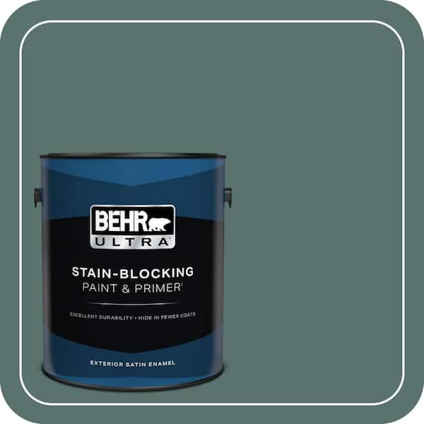 BEHR ULTRA 1 gal. Home Decorators Collection #HDC-WR16-04 Noble Fir Satin Enamel Exterior Paint & Primer