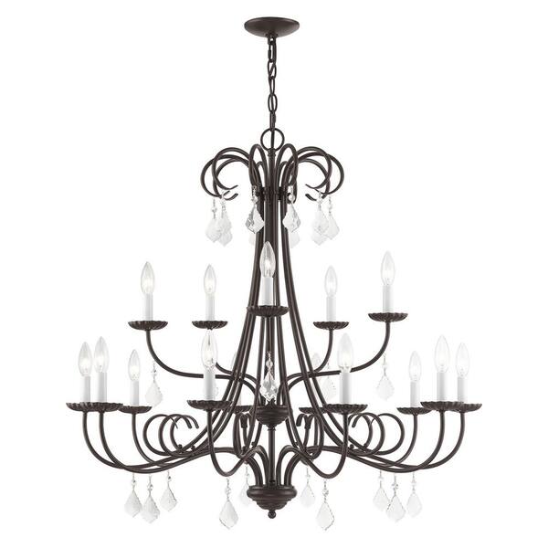 Livex Lighting Daphne 15 Light English Bronze Foyer Chandelier 4087992