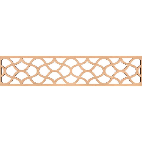 Ekena Millwork Resort Fretwork 0.375 in. D x 46.75 in. W x 10 in. L Hickory Wood Panel Moulding