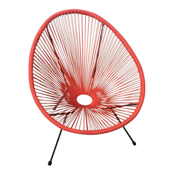 Ejoy Acapulco Red Woven Lounge Chair (Set of 2-Piece)