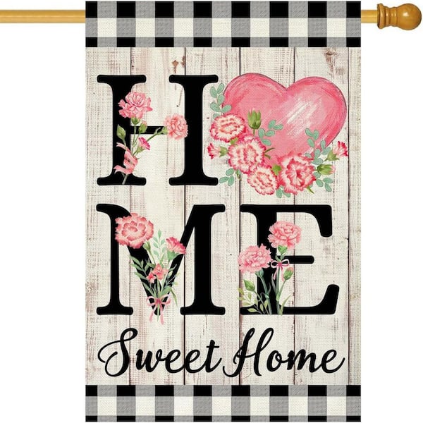 Happy Mother's Day 28 x 40 in. Double Sided Home Sweet Home Yard Flag Summer Holiday Outdoor Decoration (Large)