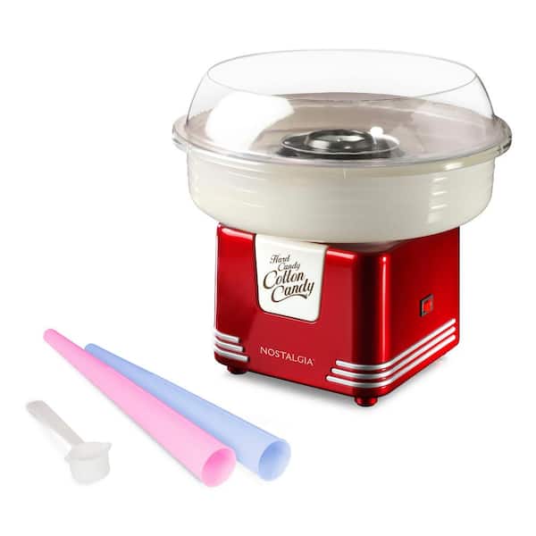 Nostalgia Retro Hard Candy Cotton Candy Maker in Red