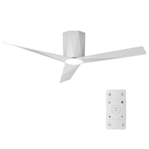 Z3 52 in. Indoor White Ceiling Fan with Dimmable LED Light and Remote Control, Reversible Silent DC Motor and 3 Blades