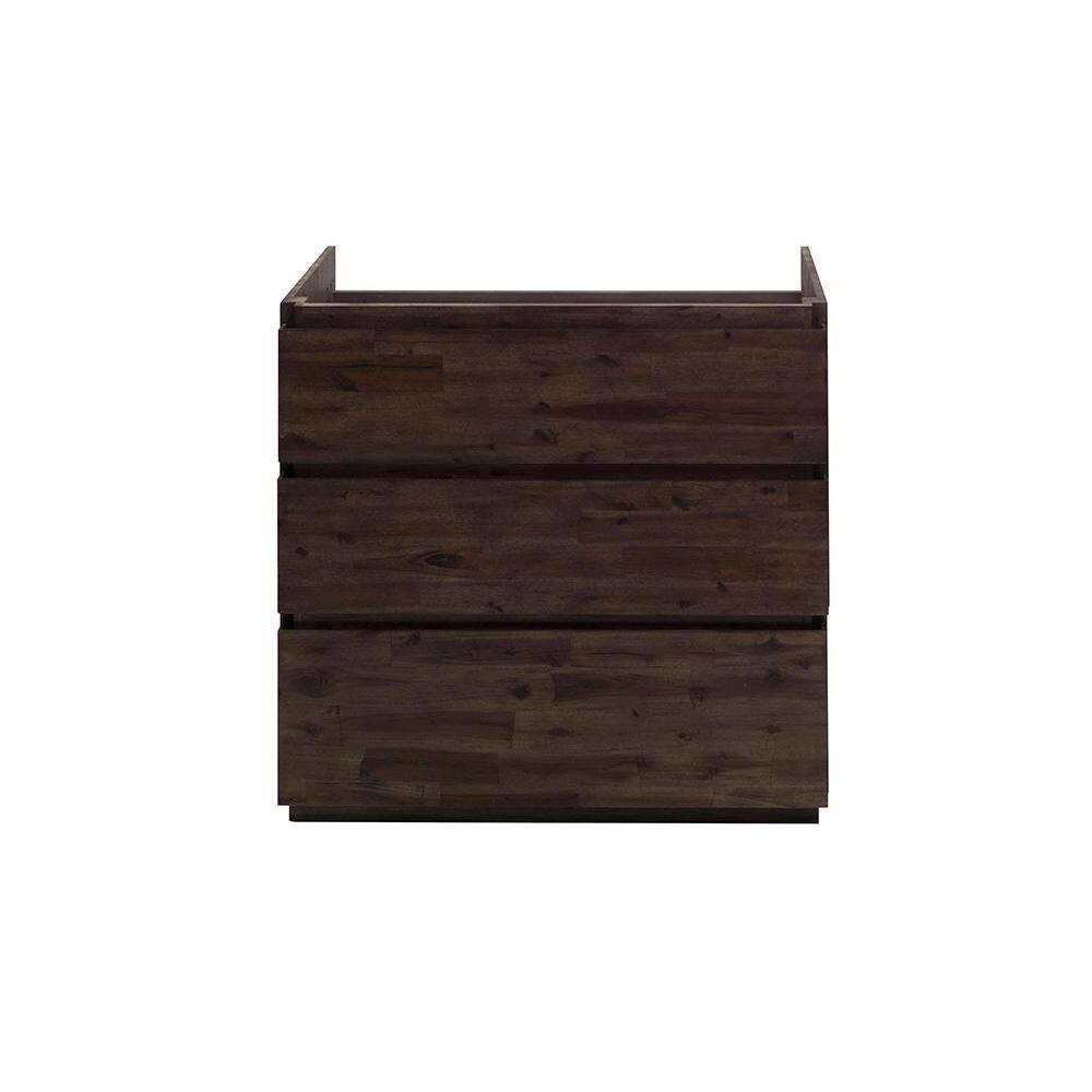 Acacia Wood 53" Brown Freestanding Bathroom Vanity Base