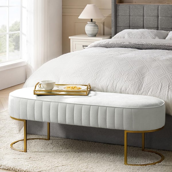 JAYDEN CREATION Marta Ivy 46 in. Bedroom Bench