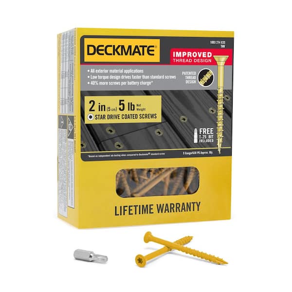 2-Pack #9 x 2 in. Tan Star Drive Flat-Head Wood Deck Screw (10 lb / 414-Piece)
