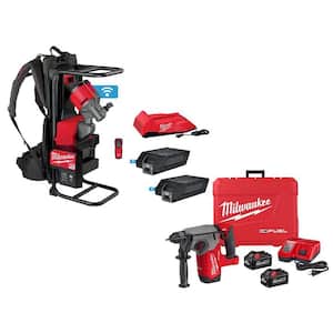 MX FUEL Lithium-Ion Cordless Concrete Vibrator Kit with M18 FUEL 1 in. Cordless SDS-Plus Rotary Hammer Kit