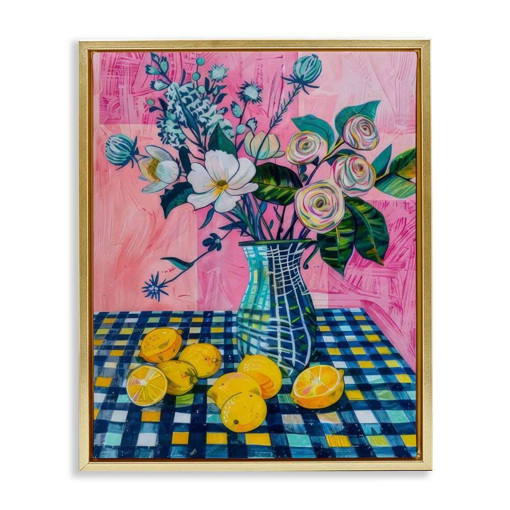 Summer Table Bouquet by LSR Design Studio Gold Floater Frame Nature Graphic Art Print 21 in. x 17 in. price history on PriceWatchPro