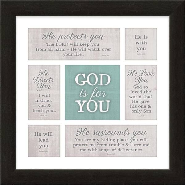 Unbranded Divine Inspiration "God Is for You" By Carpentree Framed Art