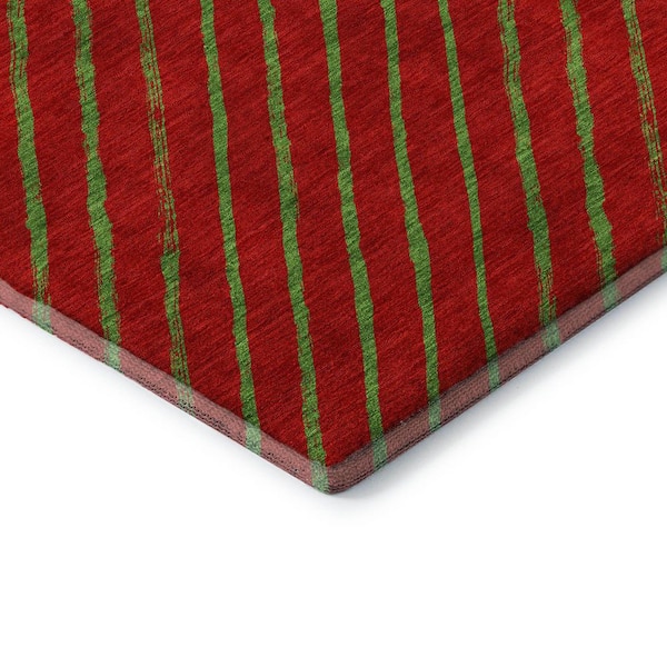 Mayfield Premium Machine Washable Abstract AMF1819 Merlot 2 ft. x 3 ft. Area Rug