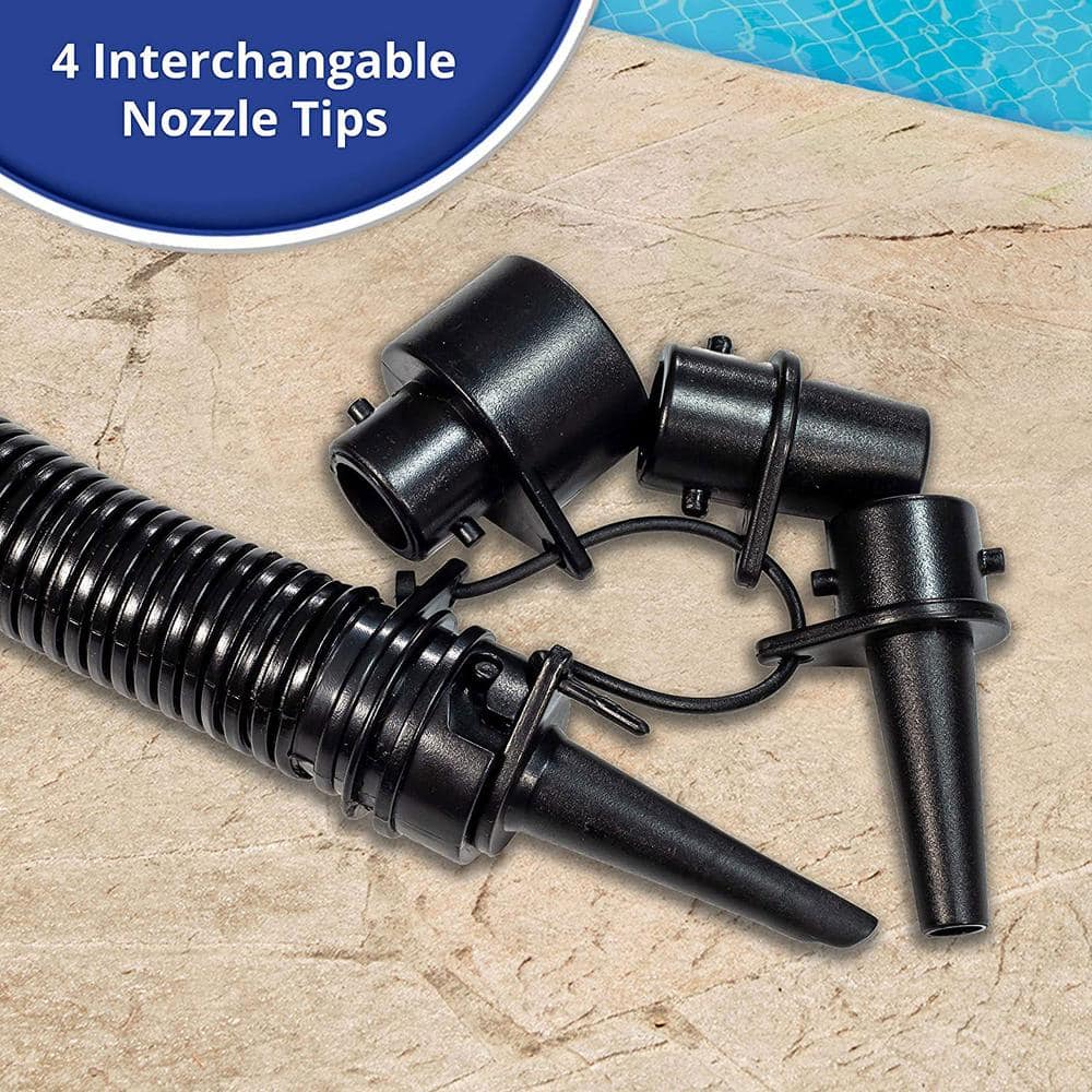 Green Inflatable Lounger with Ergonomic Backrest and Hand Pump