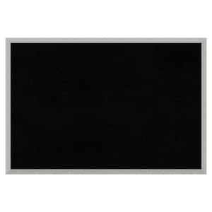Silver Leaf Wood Framed Black Corkboard 38 in. x 26 in. Bulletin Board Memo Board
