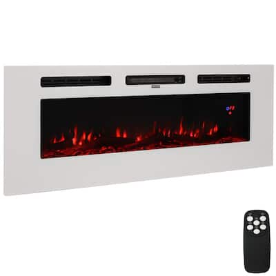 Sophisticated Hearth 50 in. Indoor Electric Fireplace Insert - White
