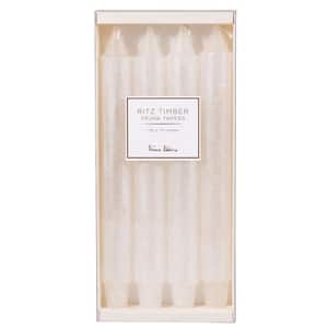 10" White Ritz Timber Taper Candles - Set of 4