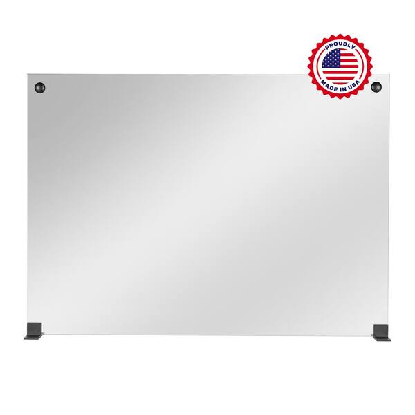 Pleasant Hearth Small Glass Fireplace Screen