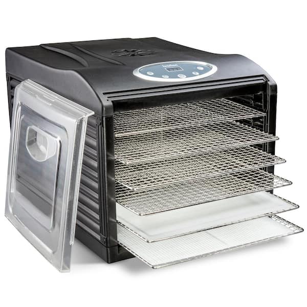 Ivation Stainless Steel Tray Food Dehydrator Machine 6 Trays 480w Digital Timer & Temperature Control, Auto Shutoff 95F to 158F