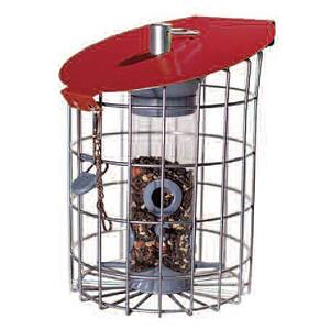 The Roundhaus Seed Feeder 11 in. H x 7.5 Dia Red Squirrel Resistant