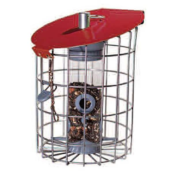 The Roundhaus Seed Feeder 11 in. H x 7.5 Dia Red Squirrel Resistant ...