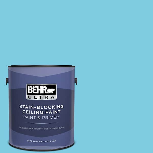 1 gal. #P490-3 Big Chill Ceiling Flat Interior Paint and Primer