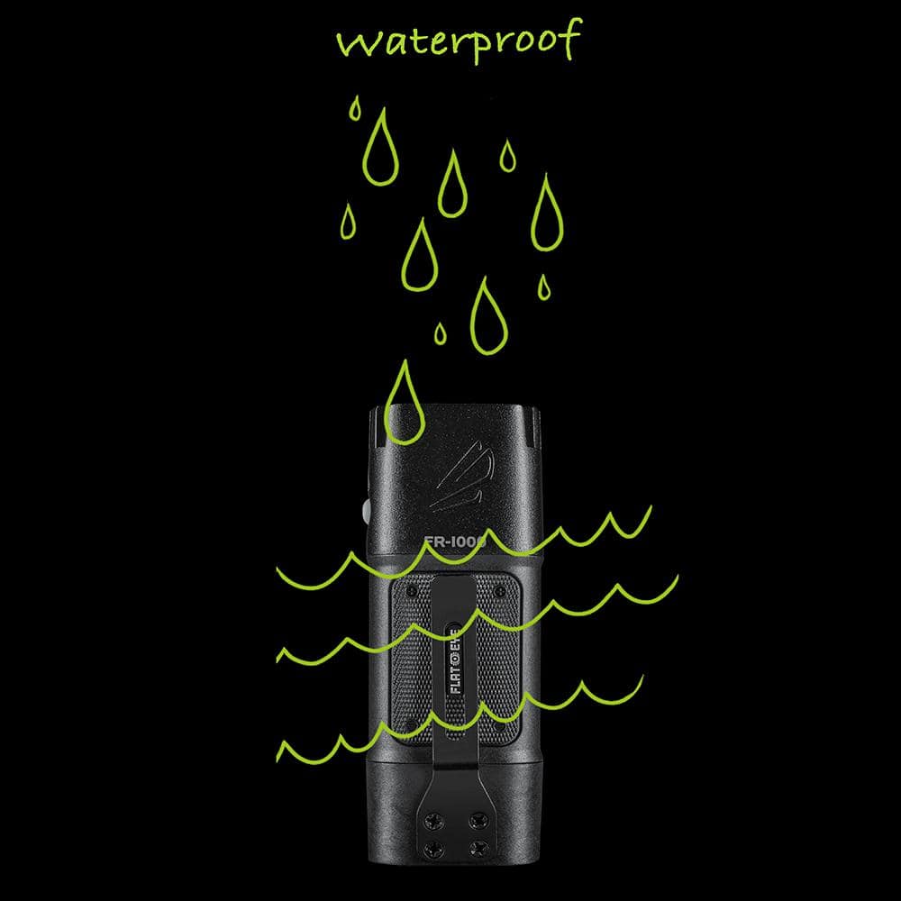 Black Polymer and Aluminum Rechargeable LED Flashlight
