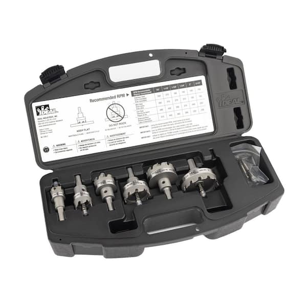 TKO Master Electrician's 7/8 in. to 2-1/2 in. Carbide-Tipped Hole Cutter Kit (8-Piece)