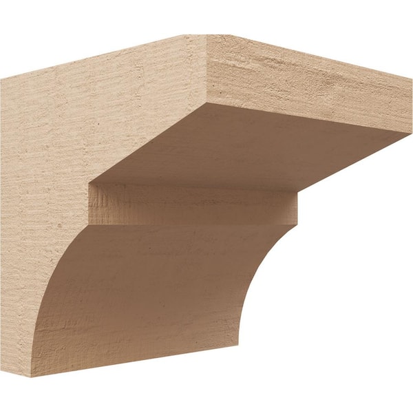 Ekena Millwork 12 in. x 12 in. x 12 in. Wide Monterey Rough Cedar Woodgrain TimberThane Corbel, Primed Tan