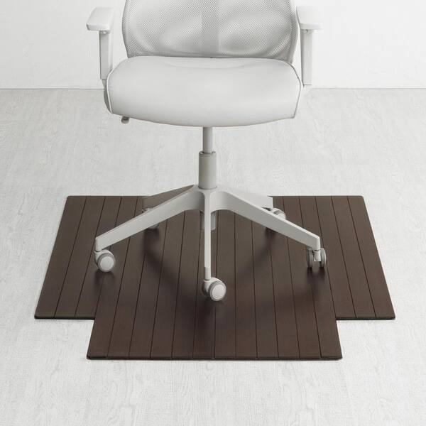 Anji Mountain Espresso 48 in. x 36 in. Indoor Bamboo Chair Mat