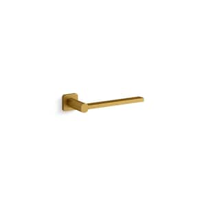 Parallel 9 in. Wall Mounted Towel Bar in Vibrant Brushed Moderne Brass
